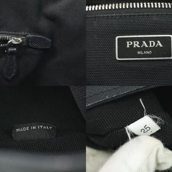 Prada Leather Shoulder Bag Tote Black - Picture 9 of 9